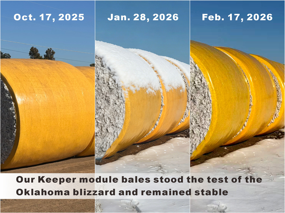 Keeper module bales stood the test of the Oklahoma blizzard
